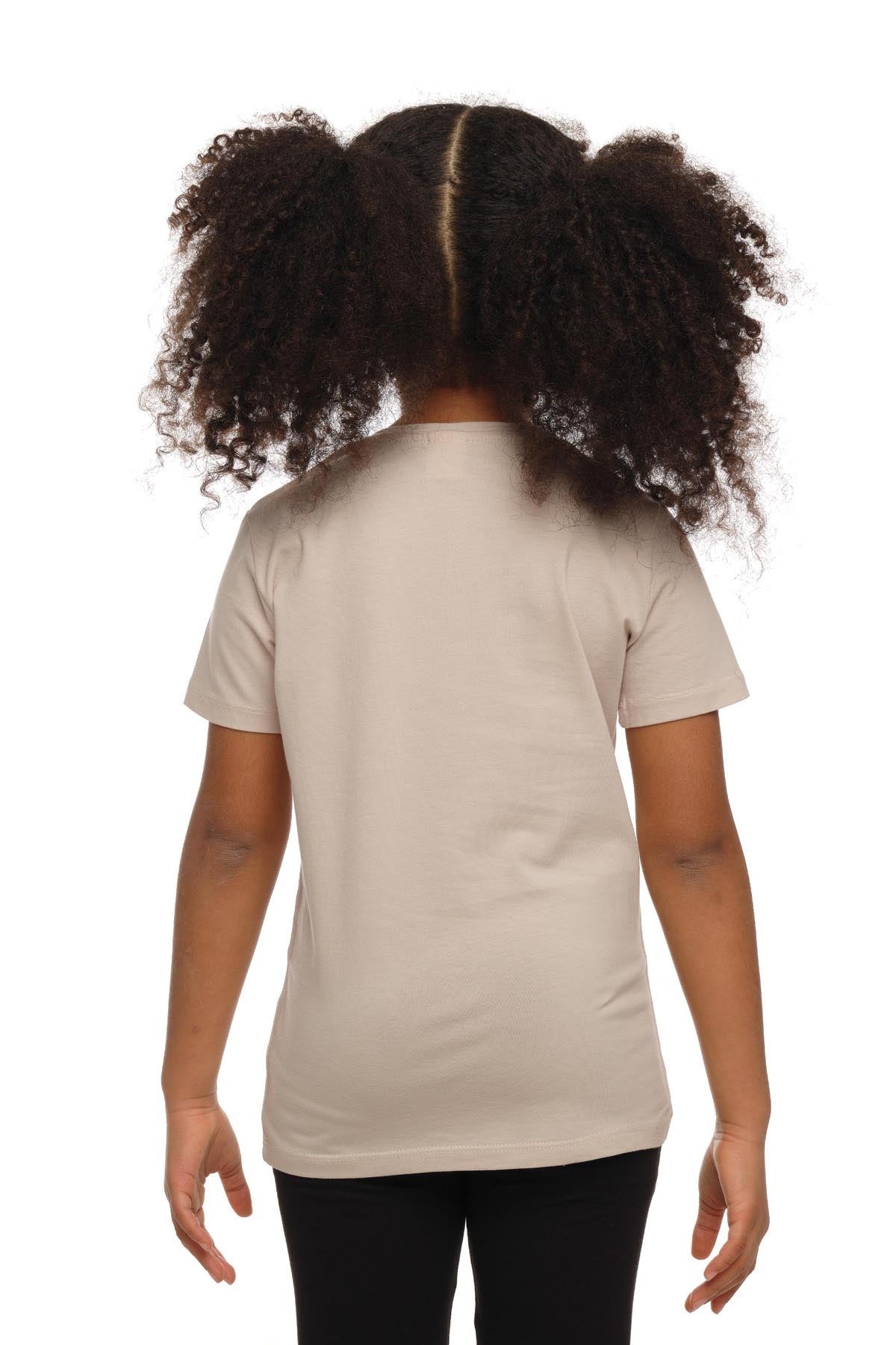 Basic Unisex Kids Crew Neck Short Sleeve T-Shirt (BIRCH)