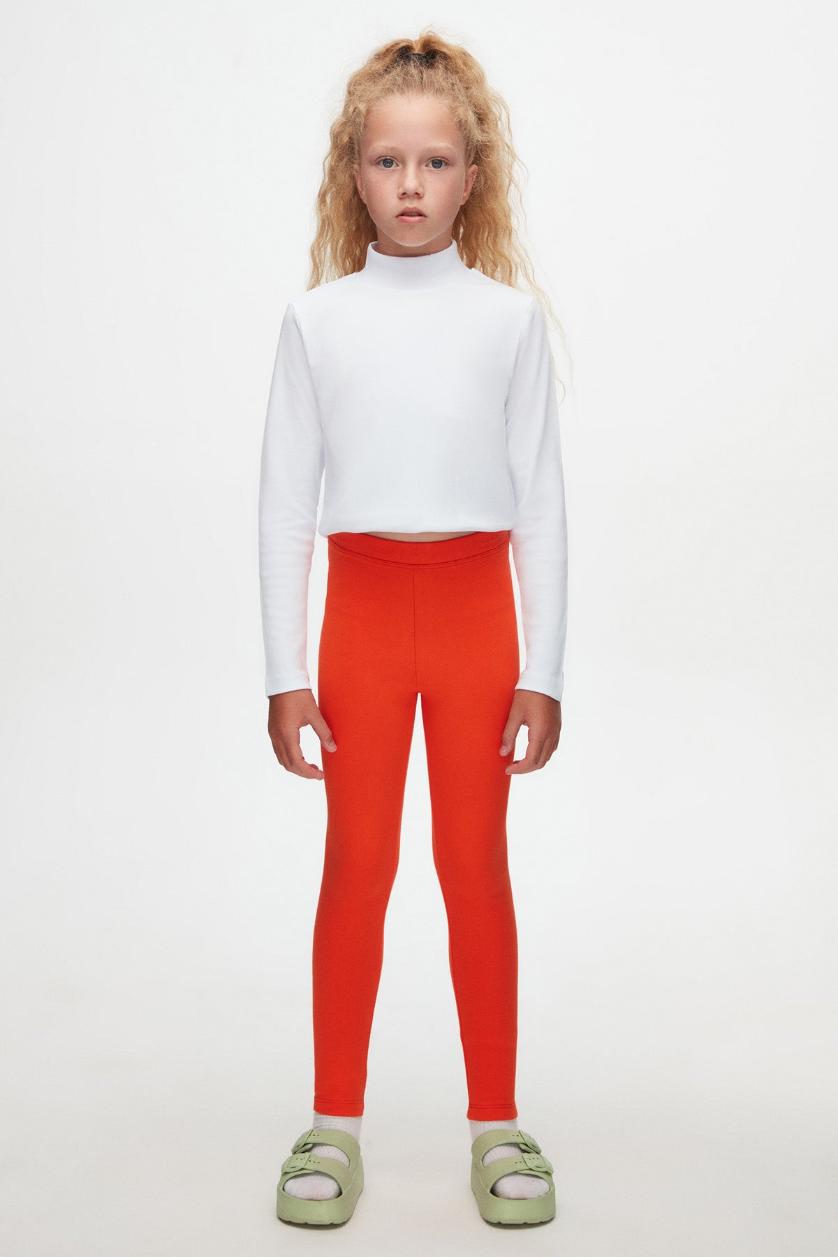 Basic Girls Winter Leggings (CORAL)