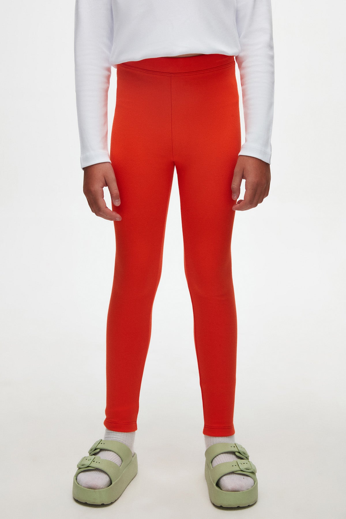 Basic Girls Winter Leggings (CORAL)