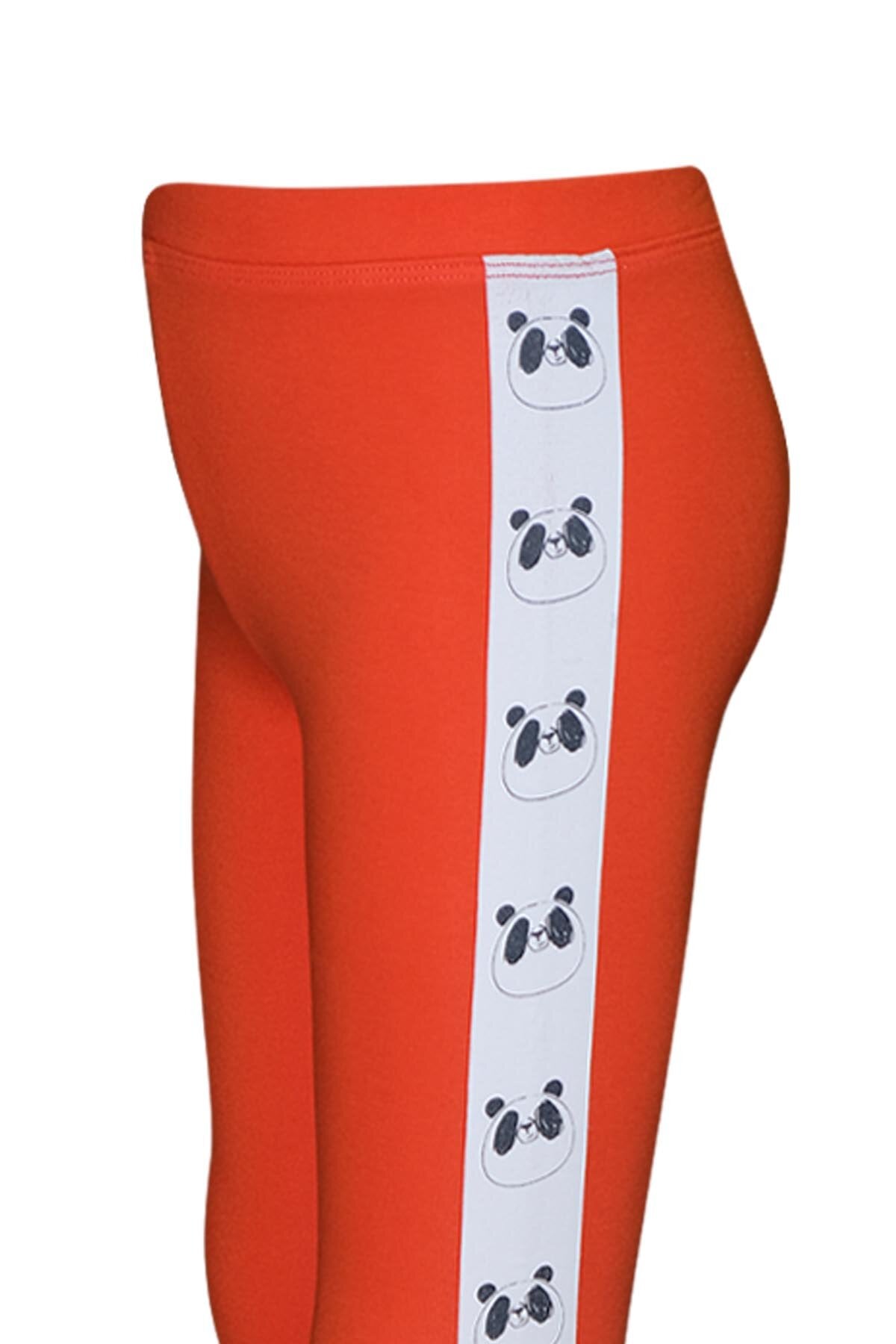 Girls' Fleece-Lined Panda Side Print Leggings_sizechart (CORAL)