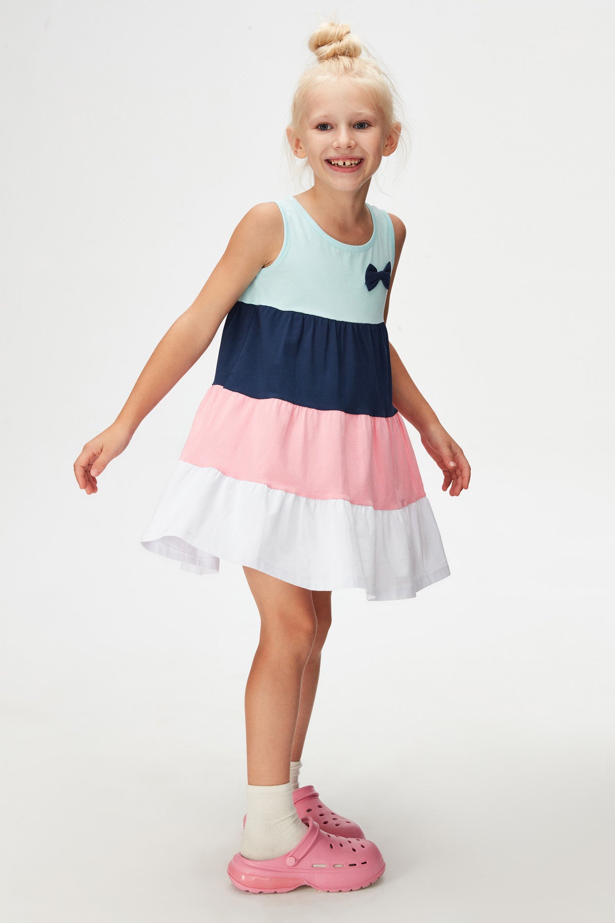 Tiered Girls' Strappy Dress