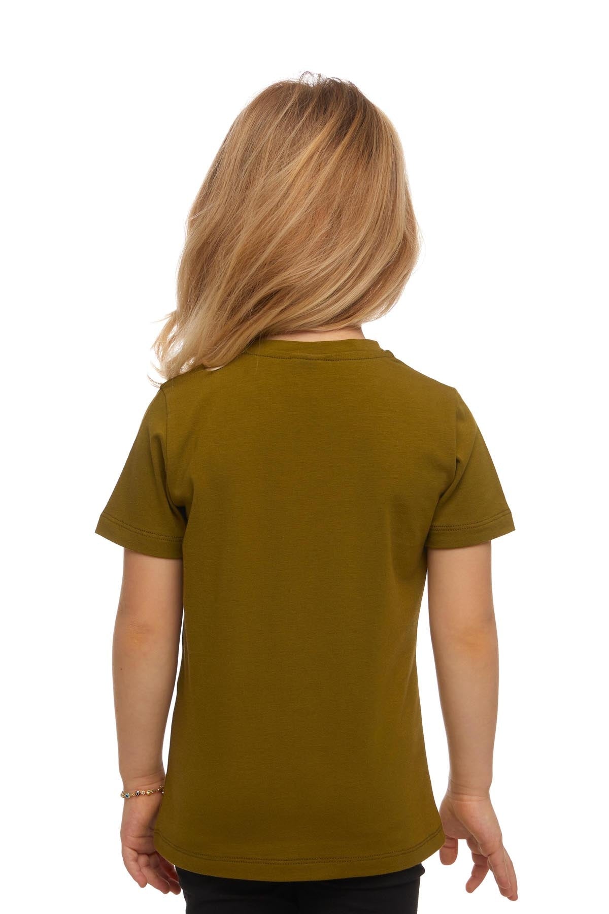 Basic Unisex Kids Crew Neck Short Sleeve T-Shirt (NUTRIA)